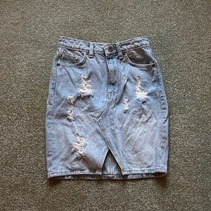 H&M denim mini skirt